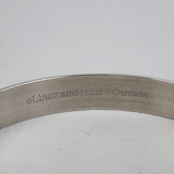 eLiasz and eLLa Silver Tone City Skyline Skinny Cuff Bracelet - Picture 8 of 9